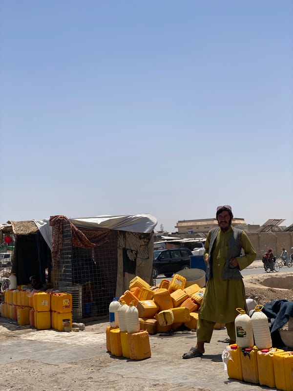 Morning street life in Kandahar, Afghanistan