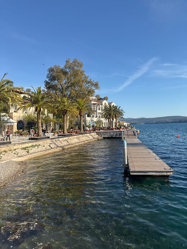 Coastal dining scene documented in Tivat, Montenegro