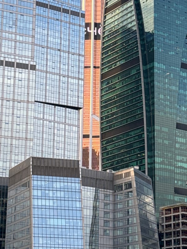 Moscow Business District and pedestrian infrastructure documented in Khimki
