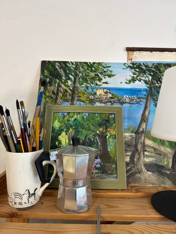 Artist studio still life arrangements documented in Herceg Novi