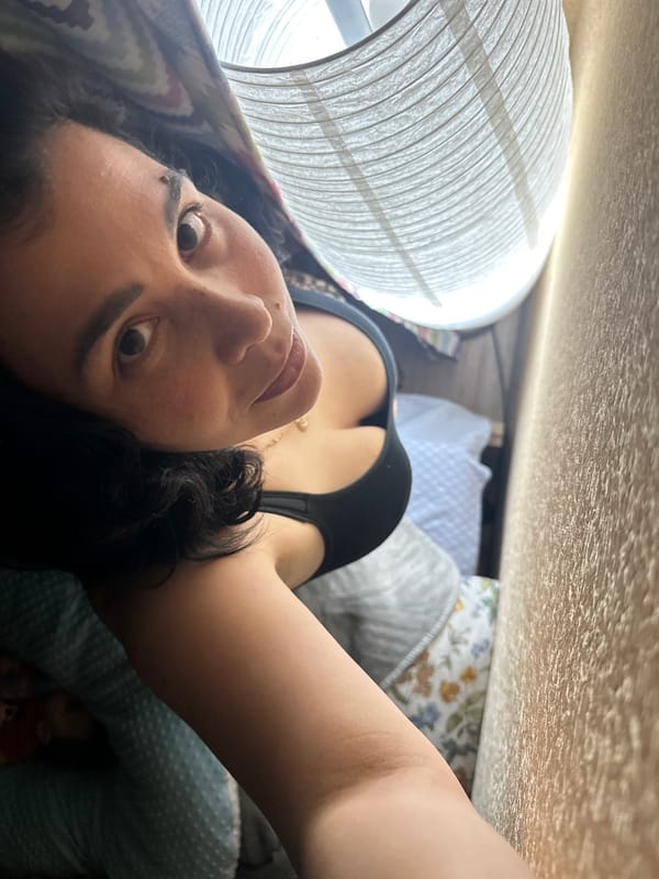 Casual at-home selfie session, bedroom and bathroom