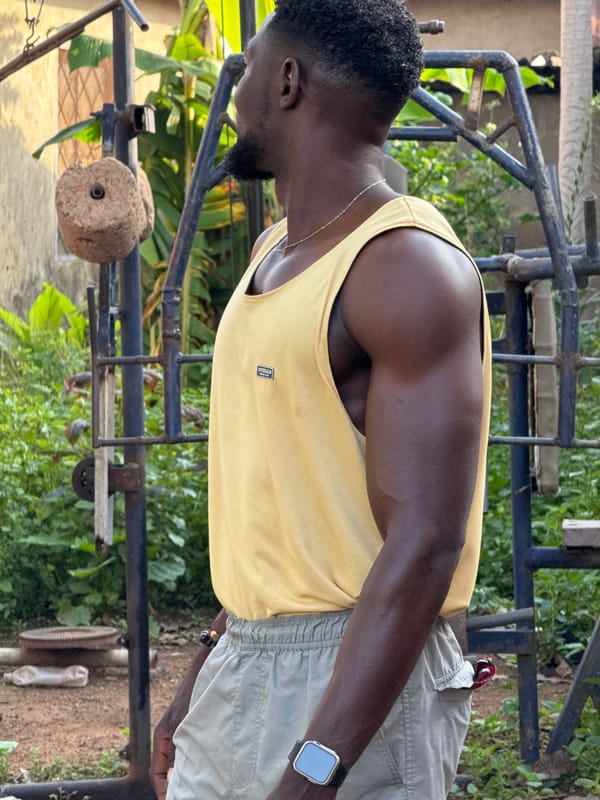 Outdoor gym session on makeshift equipment in Akwanga, Nigeria