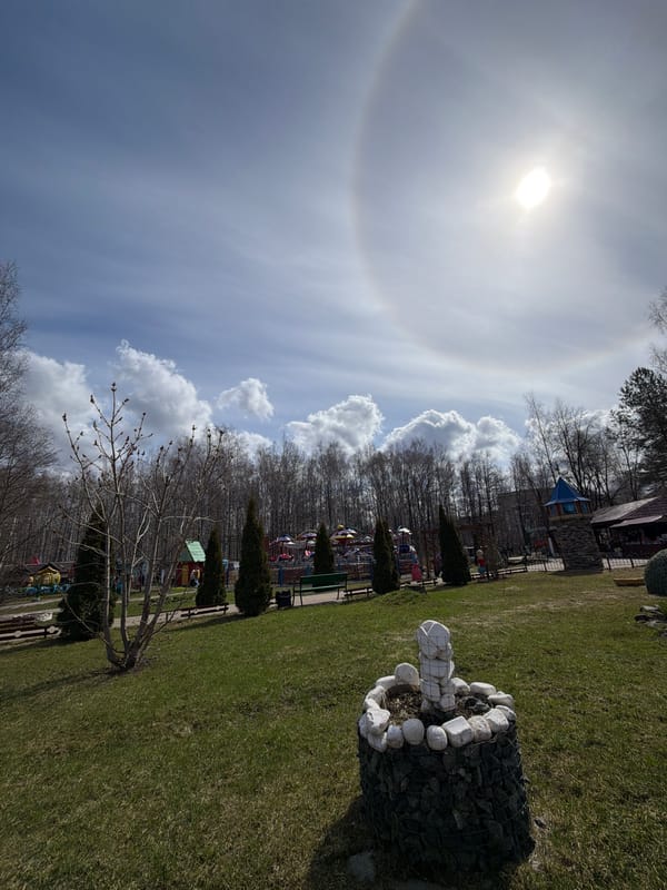 Families enjoy spring morning at Chaikovsky amusement park