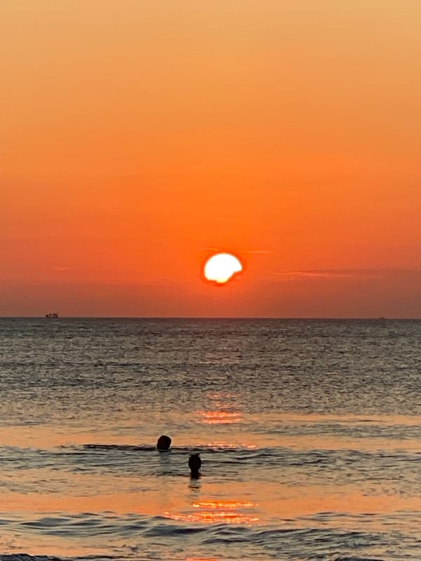 Sunset activities at Kuta Beach, Bali