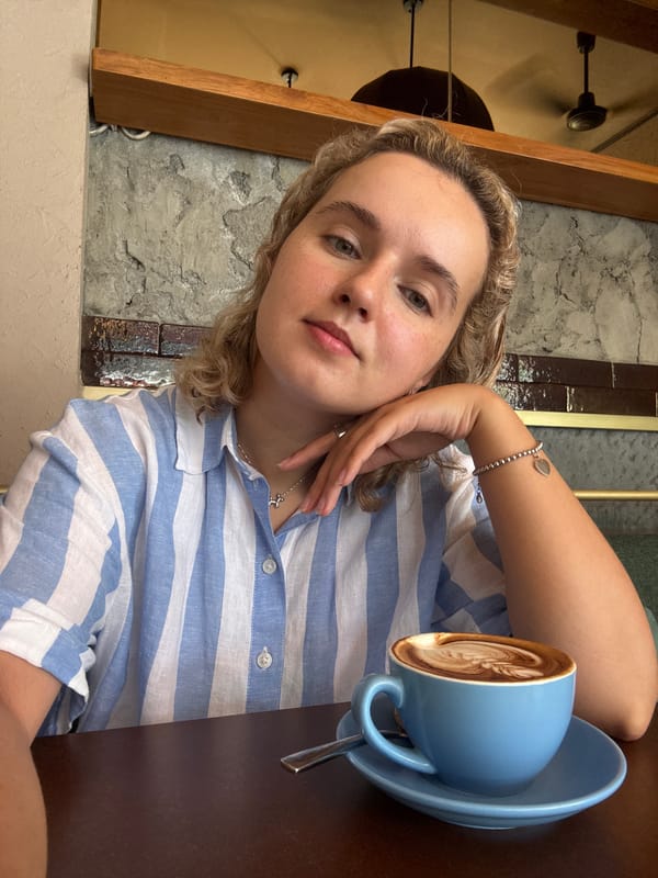 Coffee and a selfie at a Kuta cafe, Bali.