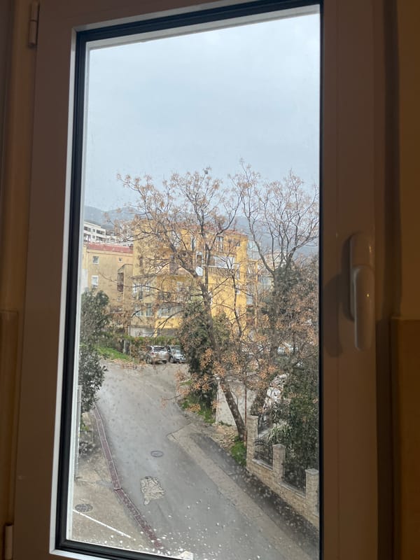 Rainy day view captured in Boreti, Montenegro