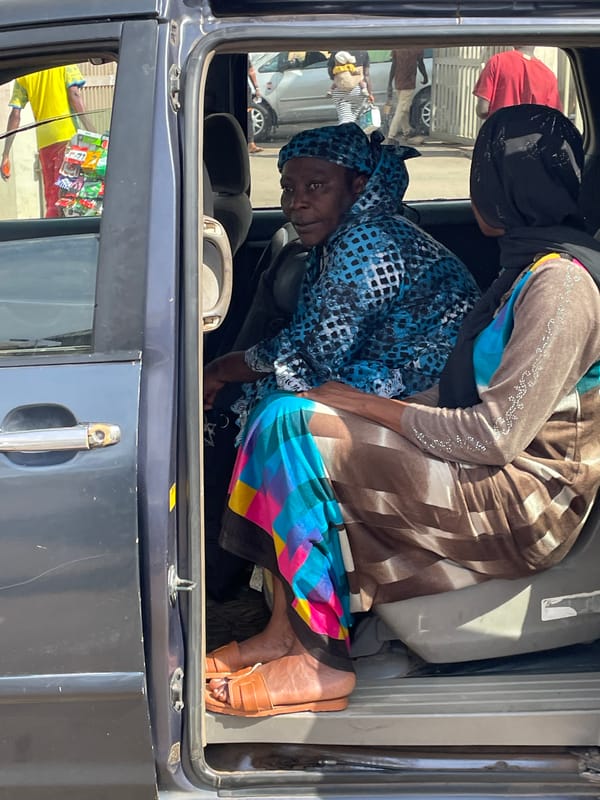 Morning street vendor activity observed in Bukuru, Nigeria