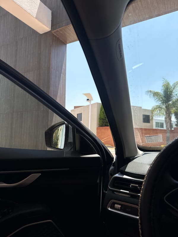 Car interior moments captured in Puebla, Mexico