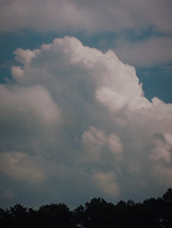 Cumulus clouds tracked across shifting sky conditions