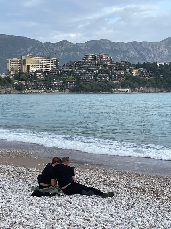 Ordinary afternoon life documented across Budva, Montenegro beaches and streets
