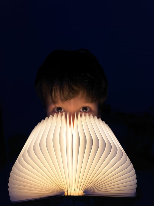 Novelty cat and book lamps glow in playful Mũi Né night shoots