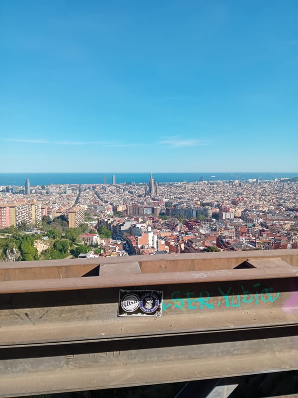 Witness documents coastal city view from elevated Barcelona location