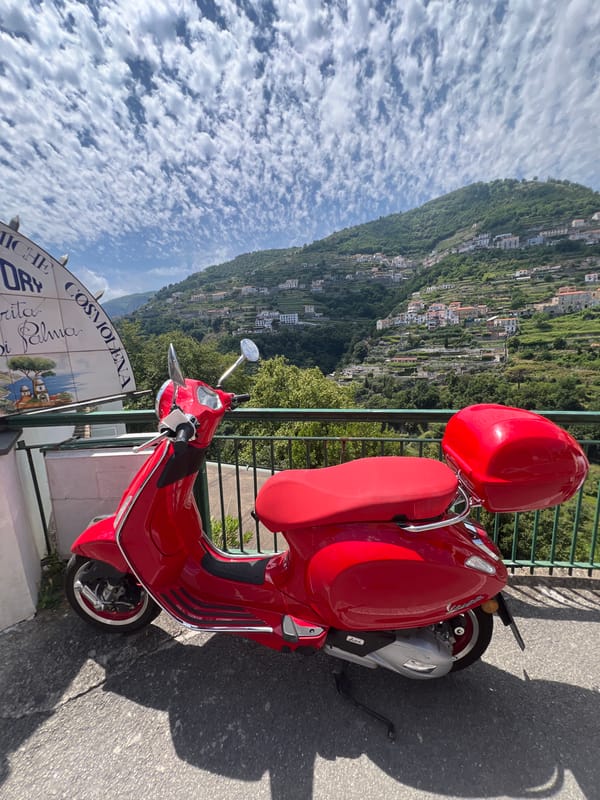 Daily life documented across sunny Ravello, Italy morning