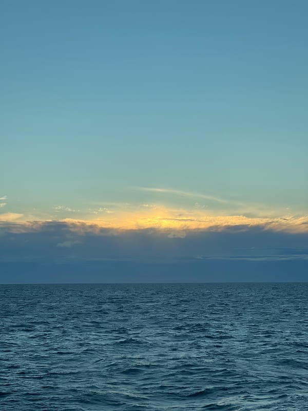 Quiet Baltic sunset from the Hel Peninsula coast