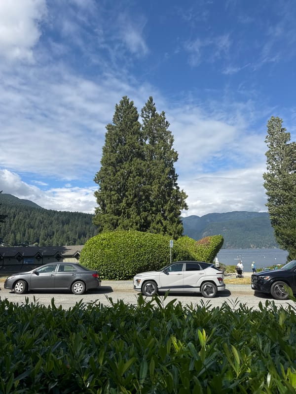 North Vancouver streets with inlet and bridge in view