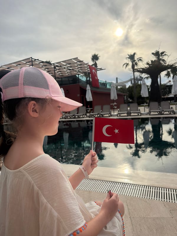 Tourist documents afternoon at Turkish resort in Serik
