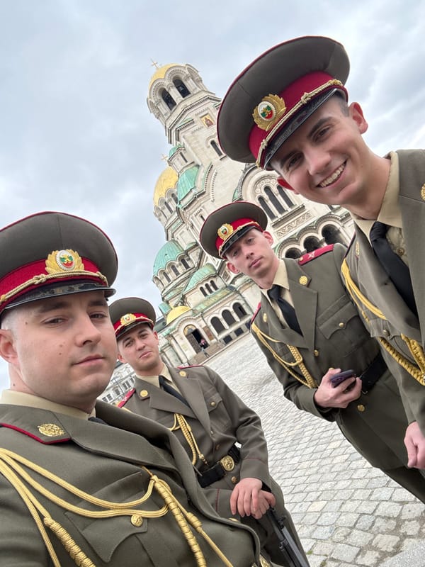 Bulgarian military formations and ceremonies at Alexander Nevsky Cathedral