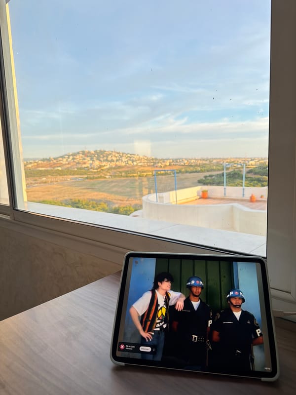 Elevated views of Tangier hillside documented from indoor vantage point