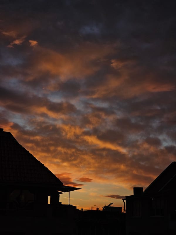 Dramatic orange-grey clouds observed over Burgas, Bulgaria
