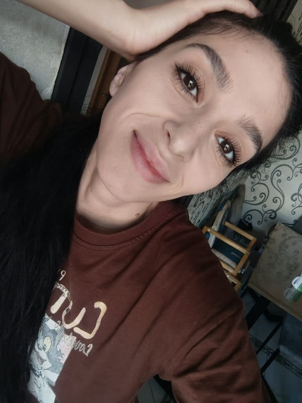 Woman takes selfie photograph in Simferopol