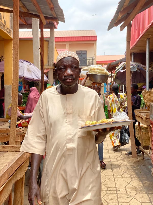 Market vendors conduct business in Kafanchan B, Nigeria