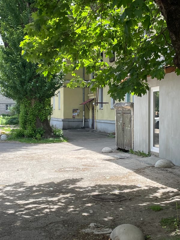 Urban courtyard photographed in Brest, Belarus