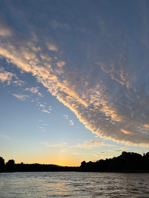 Sunset evening on the Gauja River, Carnikava