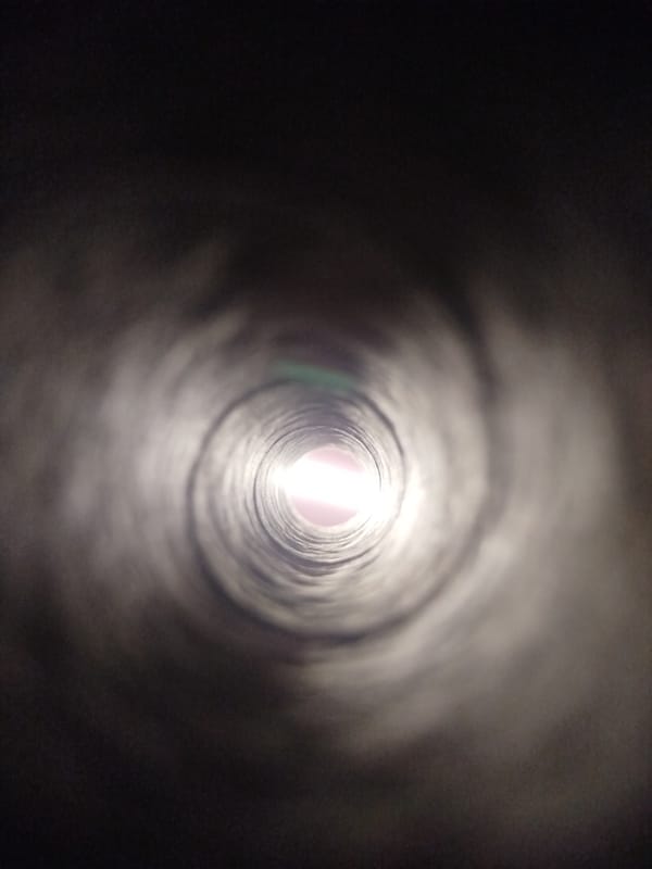 Looking through tunnels and pipes in Kremenchuk