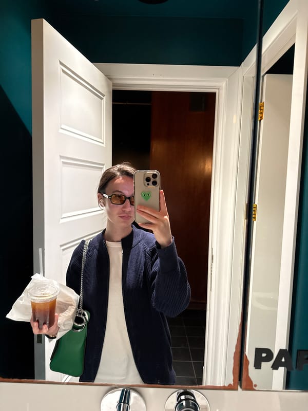 Mirror selfie taken indoors in Tel Aviv
