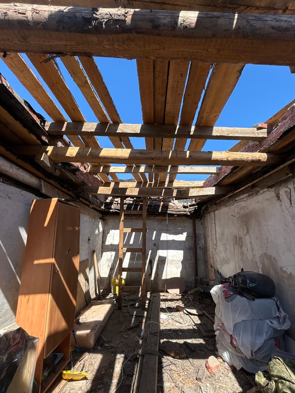 Damaged building interior documented in Chaikovsky, Russia