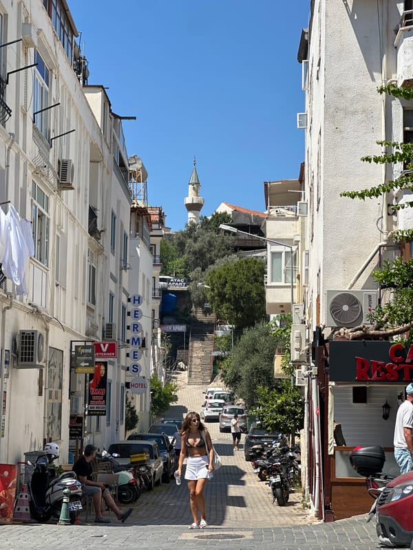 Morning street scenes documented in sunny Kaş, Turkey