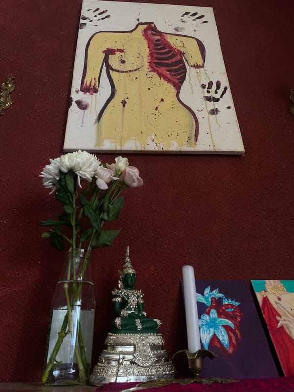 Indoor art display documented in Kunje, Montenegro