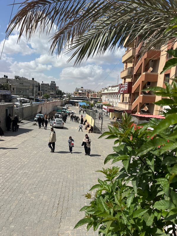 Street scene documented in Khan Yunis, Palestinian Territories
