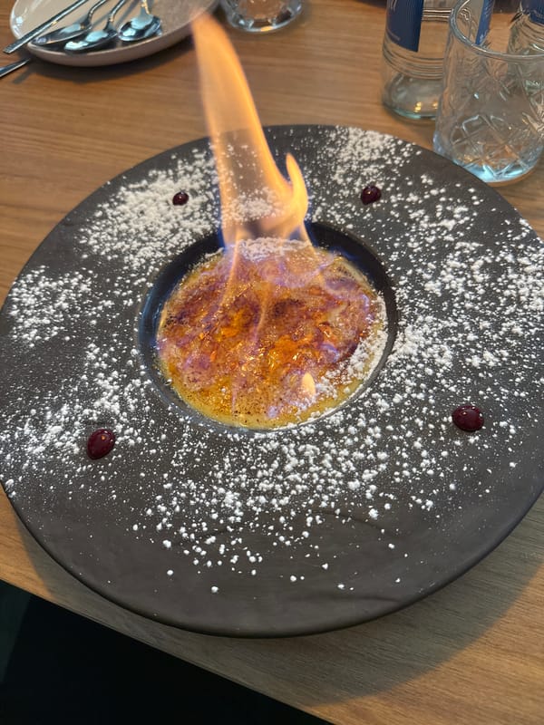 Crème brûlée preparation documented in Junglinster, Luxembourg