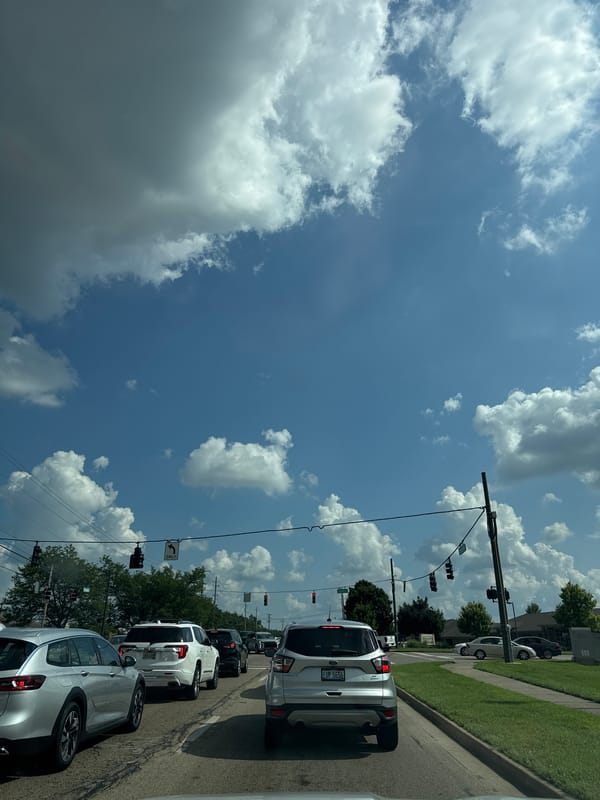 Routine traffic stop on a Dayton street on a partly cloudy day