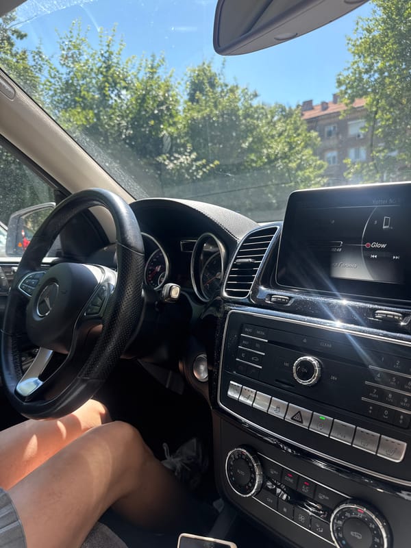 Ordinary Saturday moments: car connectivity and resting poodle in Dimitrovgrad