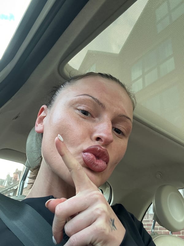 Woman documents car time with selfies in Tunbridge Wells