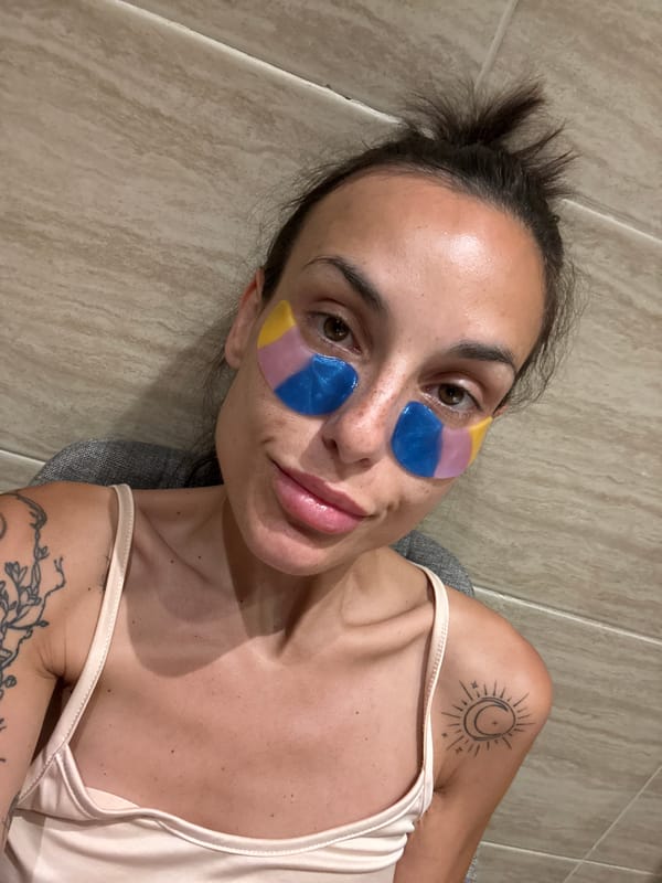 Casual selfie session in Aksu, Turkey, skincare patches and all