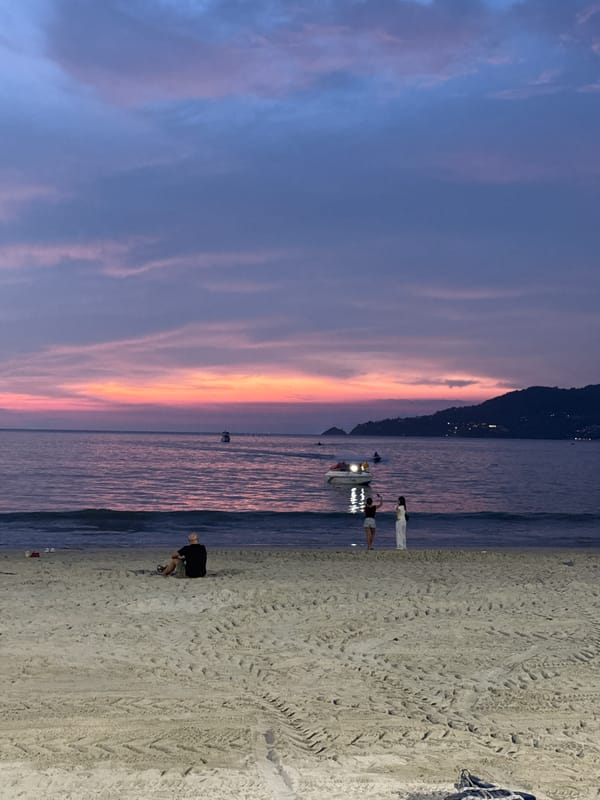 Evening scenes captured across Patong beach area