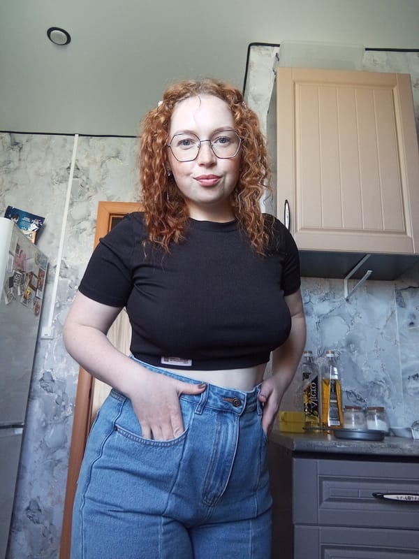 Woman photographed in casual moments in Yurgamysh, Russia