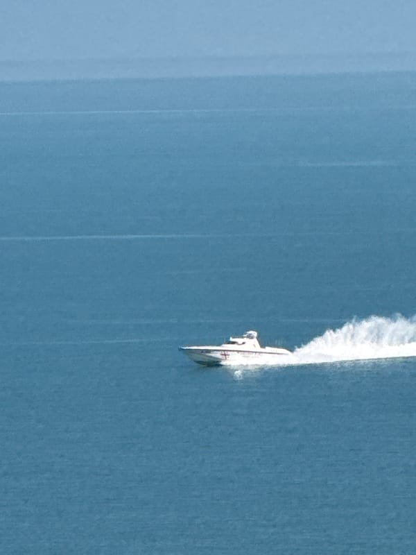 Hydrofoil boat spotted crossing Black Sea near Batumi