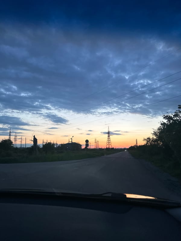 Road scene documented near Parvomay, Bulgaria