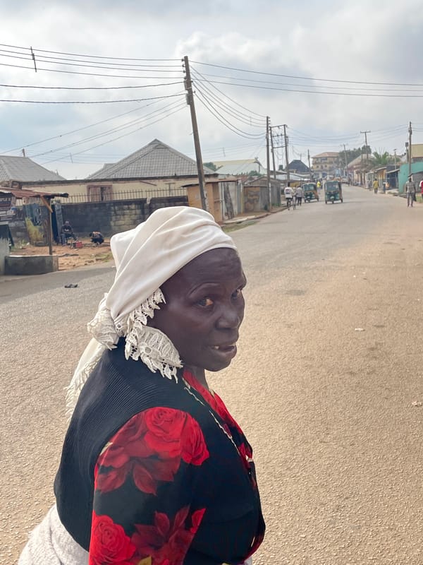 Morning street activity captured in Jos, Nigeria