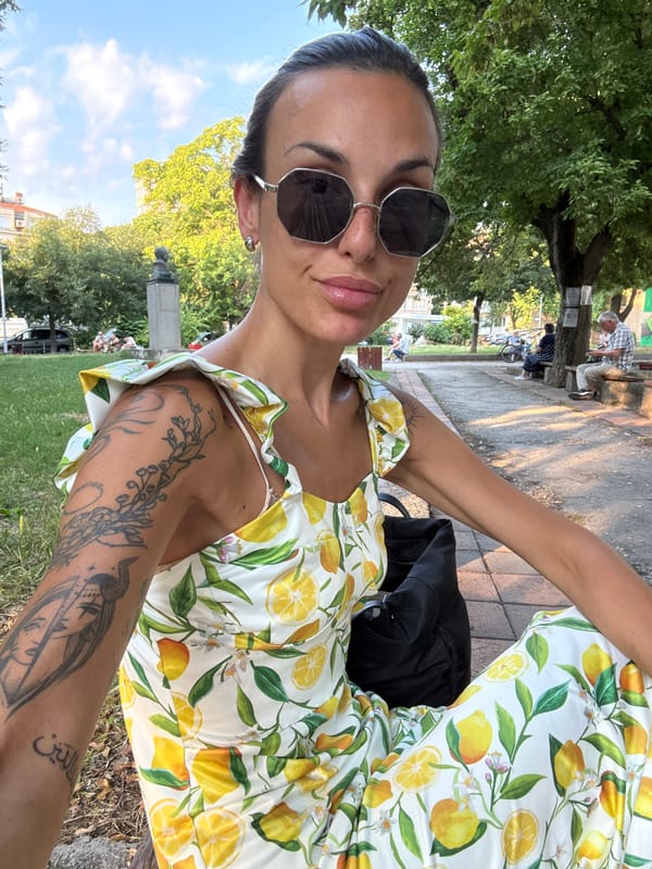 Afternoon in Pleven: park bench to city streets
