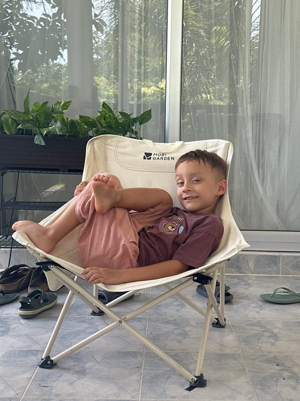Lazy morning hangout on a Ko Samui patio