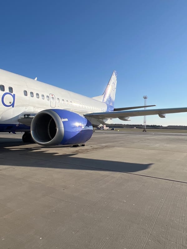 Commercial aircraft spotted on tarmac at Minsk airport