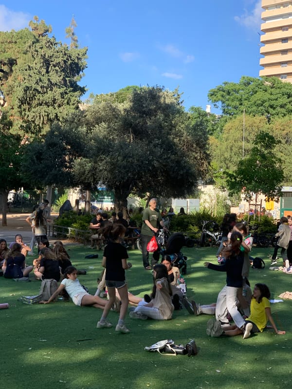 Tel Aviv daily life captured across parks, streets, construction sites