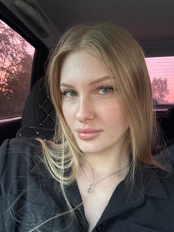 Woman photographed in vehicle in Kondratovo, Russia