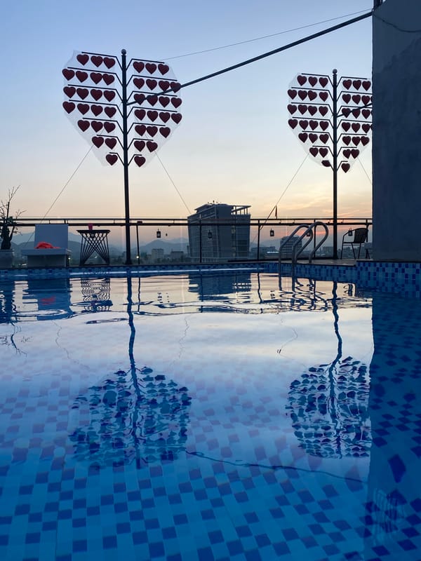 Rooftop pool hang in Đà Nẵng, city views included