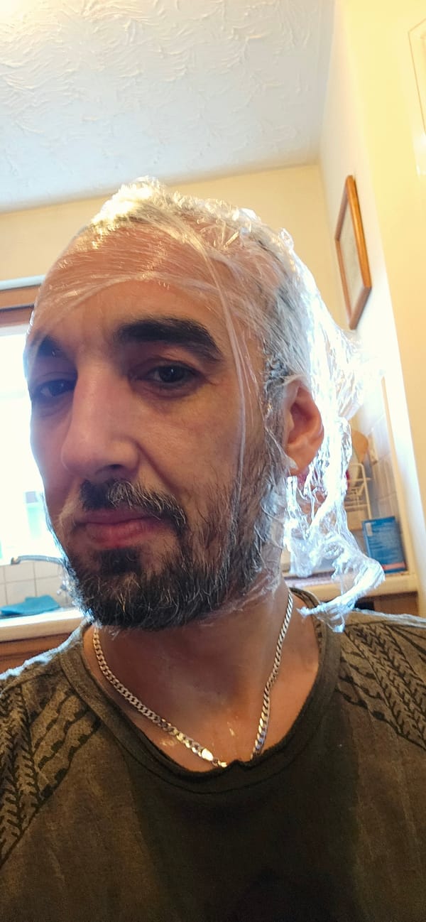 Man photographed with plastic head covering in Norwich